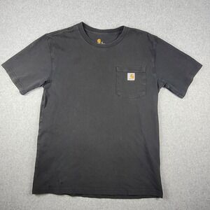 Carhartt Pocket T-Shirt Men's Medium‎ Black Rugged Heavyweight Workwear Tee